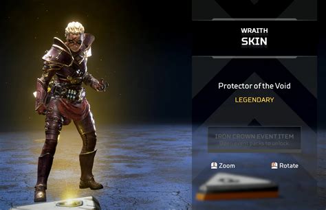 Unleash the Power of the Void with Protector of the Cosmos Wraith Skin - A Dazzling Addition to Your Apex Legends Collection!