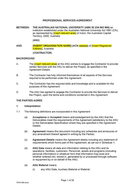 Free Purchase Agreement Template Of Free Contract Templates Word Pdf