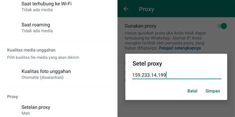 Proxy untuk WhatsApp di iPhone
