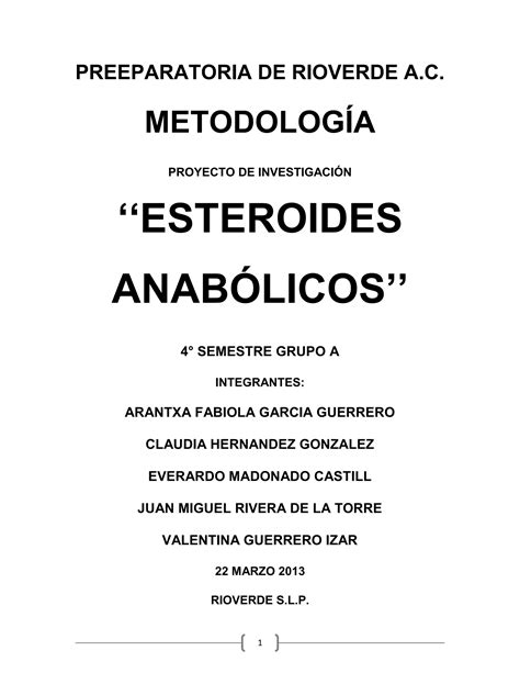 Proyecto De Investigacion Esteroides Anabolicos 4