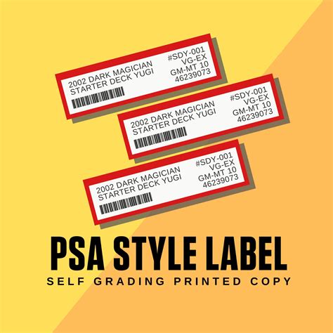 Psa Label Template Free Download