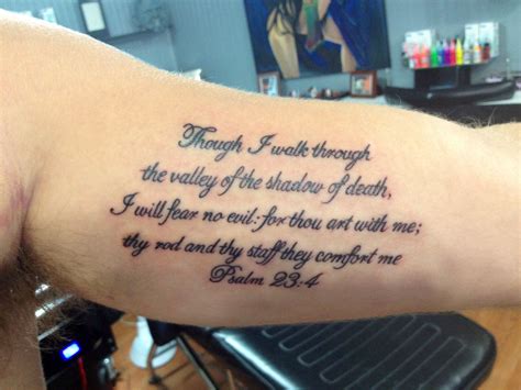 40 Psalm 23 Tattoo Designs für Männer Bibel Verse Ink