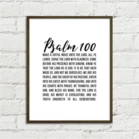 Psalm 100 Printable