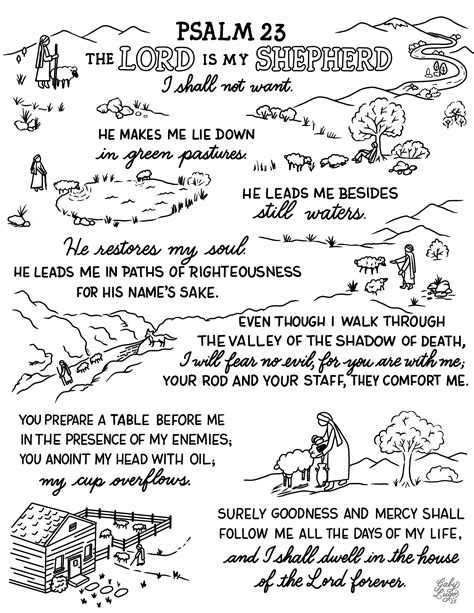 Psalm 23 Coloring Page