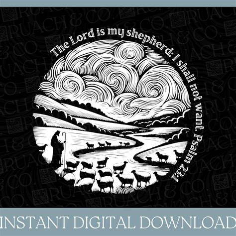 Divine Splendor of Psalm 23: Unleash the Power of Faith with Our Gorgeous Psalm 23 SVG Collection