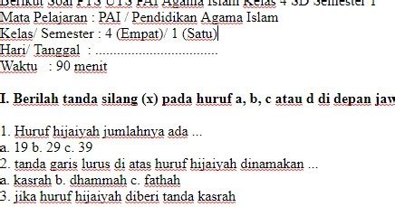 Psikotes Agama Islam