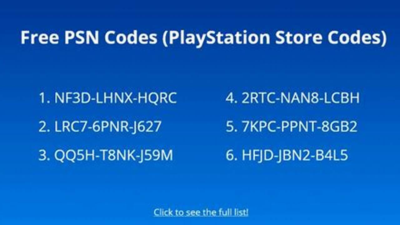 Psn Code Generator 2025