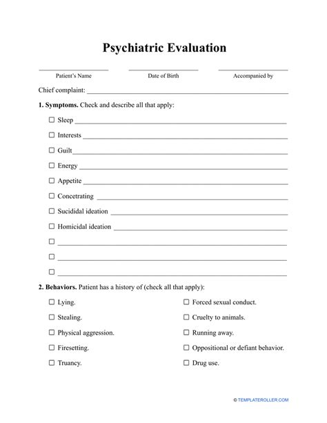 Psych Eval Template