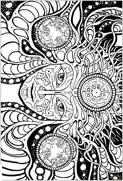 Psychedelic Coloring Pages Printable