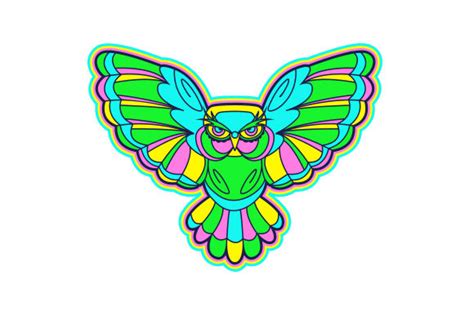 Download Psychedelic Owl SVG File - SVG Design Commercial Use