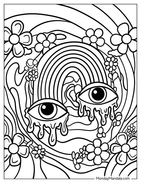 Psychedelic Trippy Coloring Pages