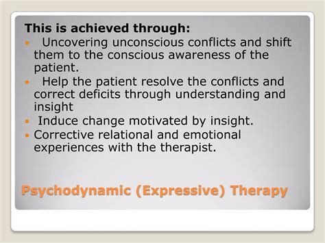 Psychodynamic Therapy Uncovering Inner Conflicts