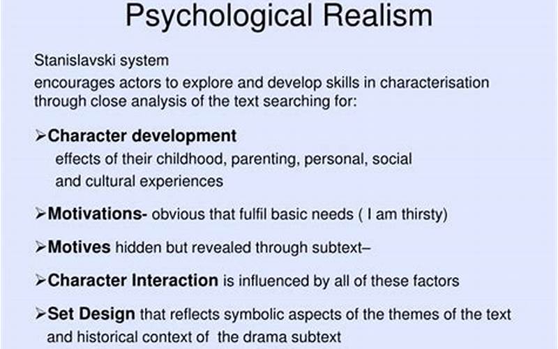 Psychological Realism