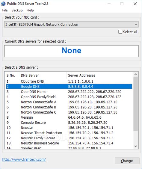 Public DNS Server Tool