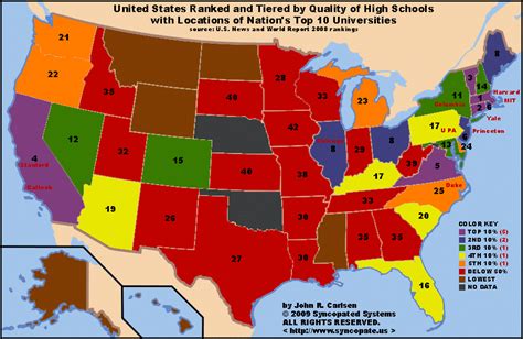 map of public education in the United States