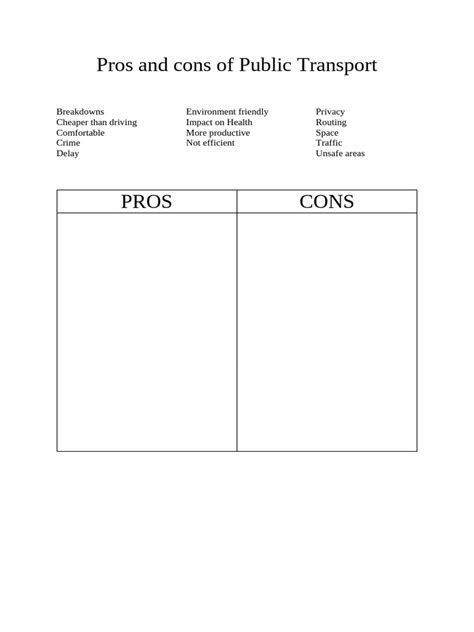 Public Transport Pros