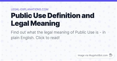 Public Use Definition