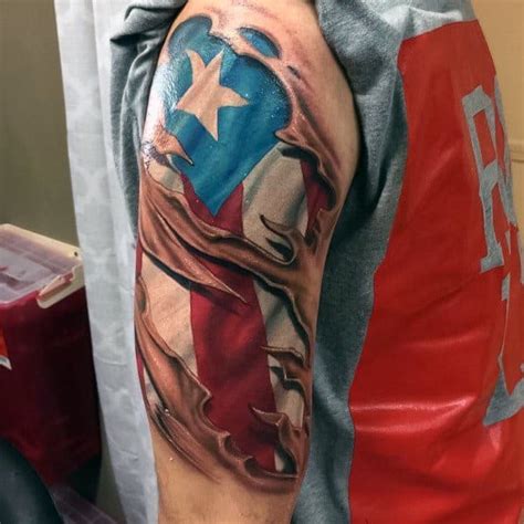 50 Puerto Rican Flag Tattoo Ideas For Men Puerto Rico