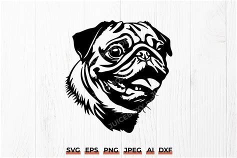 Download Pug Face Clipart DXF Files