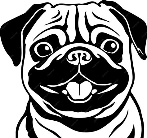 Unleash the Cuteness: Get Your Paws on the Adorable Pug Face SVG - Perfect for Crafts and Gifting!