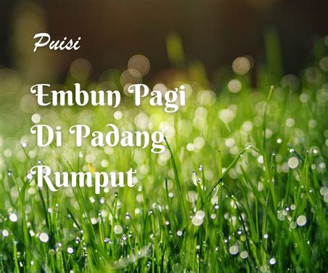 Puisi Embun Pagi Singkat