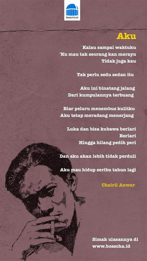 Puisi Malu Aku Jadi Orang Indonesia Chairil Anwar