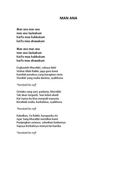 Puisi Man Ana