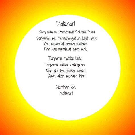 Puisi Matahari Matahari
