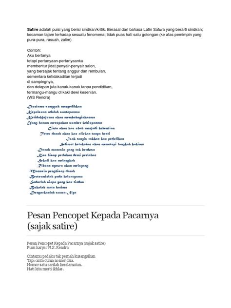 Puisi Pendidikan Rendra