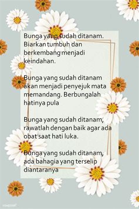 Puisi Tentang Bunga