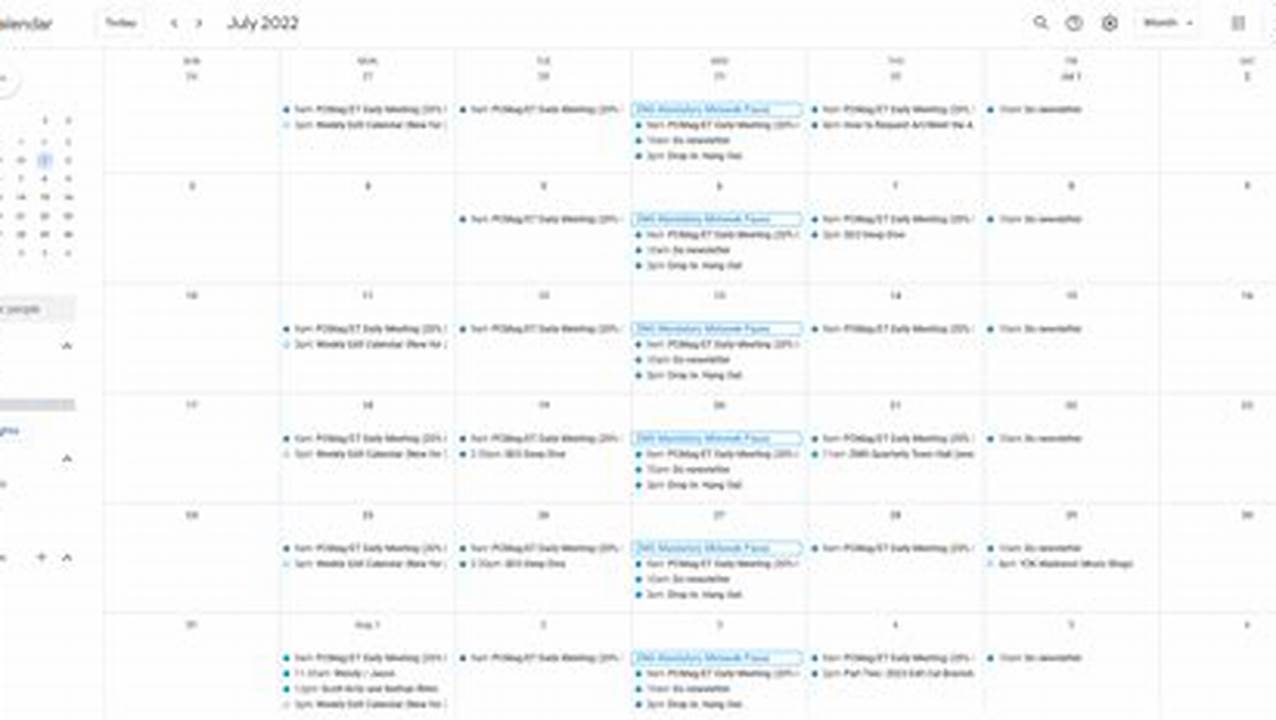 Pull Up Google Calendar