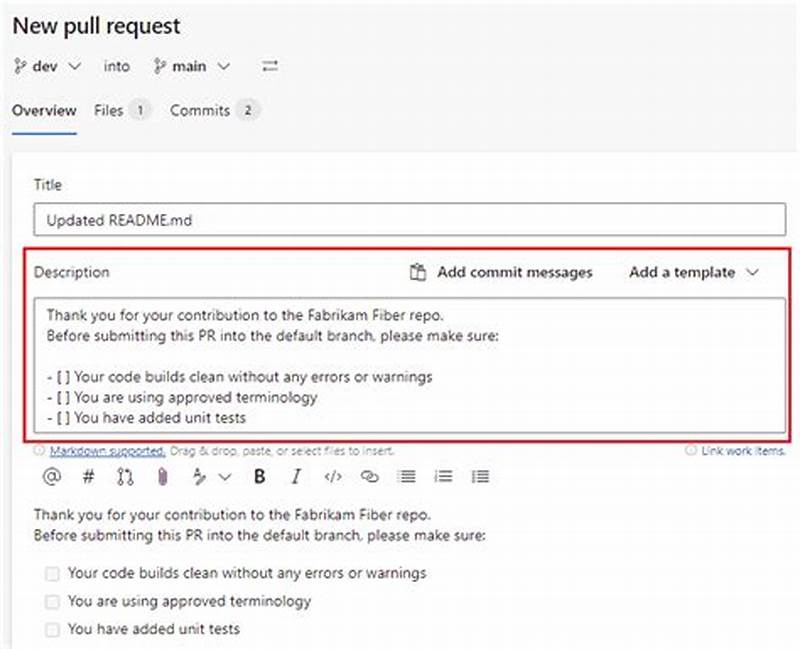 Pull Request Template Example