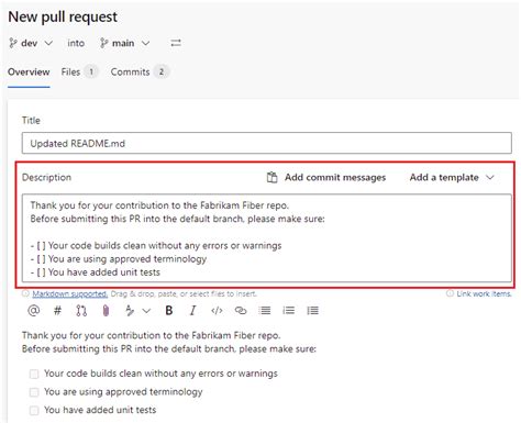 Pull Request Templates