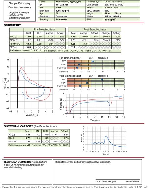 Unveiling the Mystery of Pulmonary Function Tests: Examples of Results and Interpretation