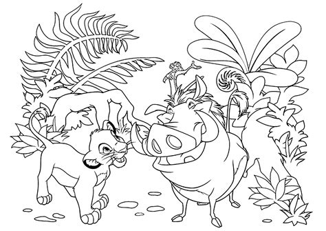 Pumbaa Coloring Pages