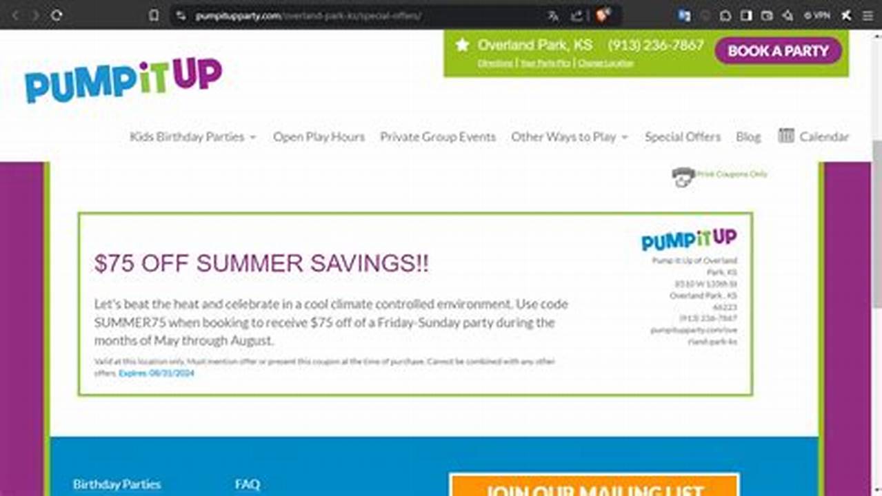 Pump It Up Promo Code 2024