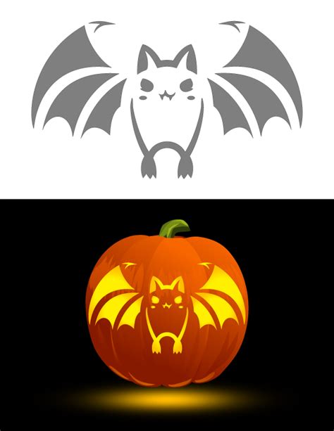 Pumpkin Bat Template