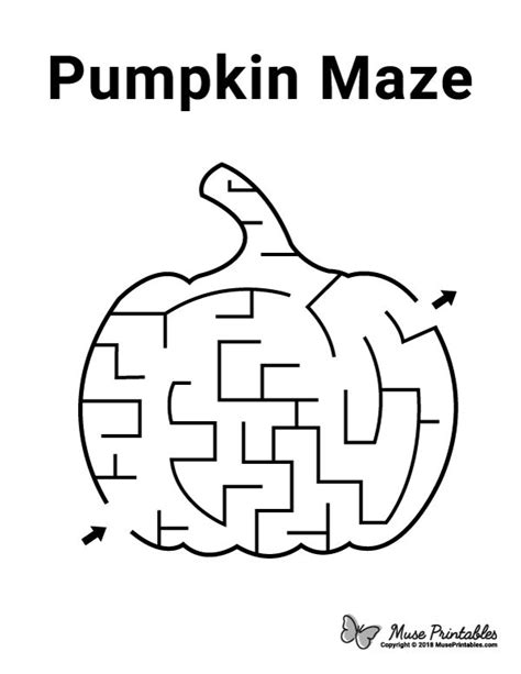 Pumpkin Maze Printable