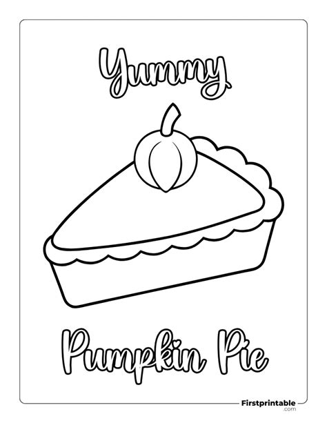 Pumpkin Pie Color Page