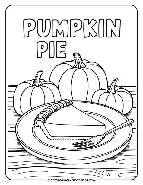 Pumpkin Pie Coloring Page