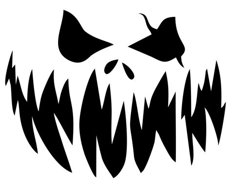 Pumpkin Scary Face Template