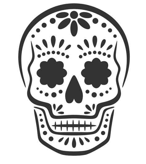 Pumpkin Sugar Skull Template