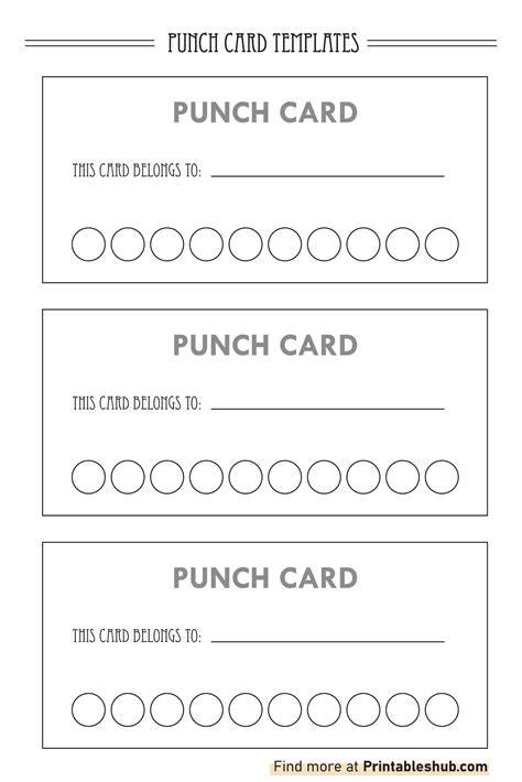 Punch Card Template | Punch Card Template Free