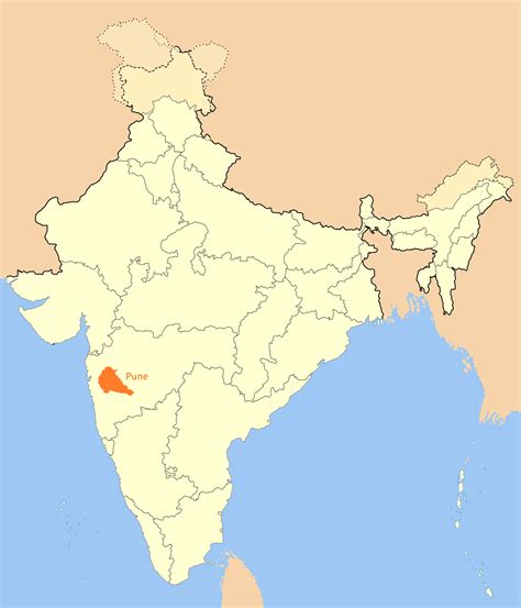 Pune In India Map