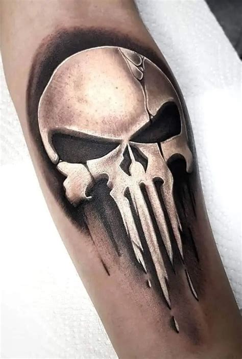 The Punisher Skull by Jamie Cooley at Red 13 Tattoo