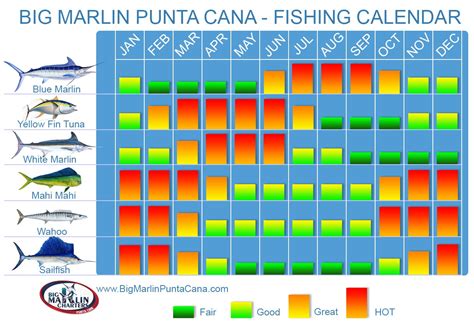 Punta Cana Fishing Calendar