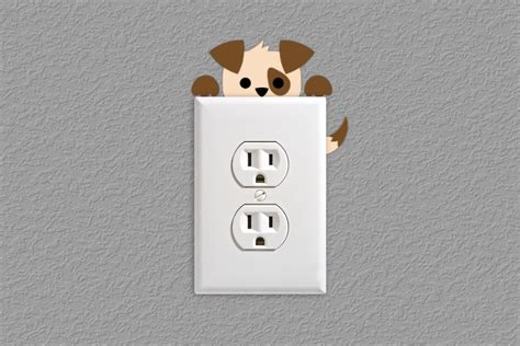 Download Puppy Light Switch Outlet Decoration DXF Files