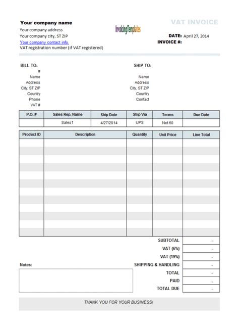 Purchase Order Template Open Office