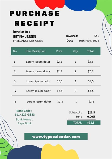 30 Editable Purchase Receipt Templates (Word / Excel) ᐅ TemplateLab