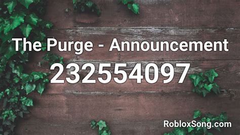 Purge - Roblox Song ID - Roblox Music